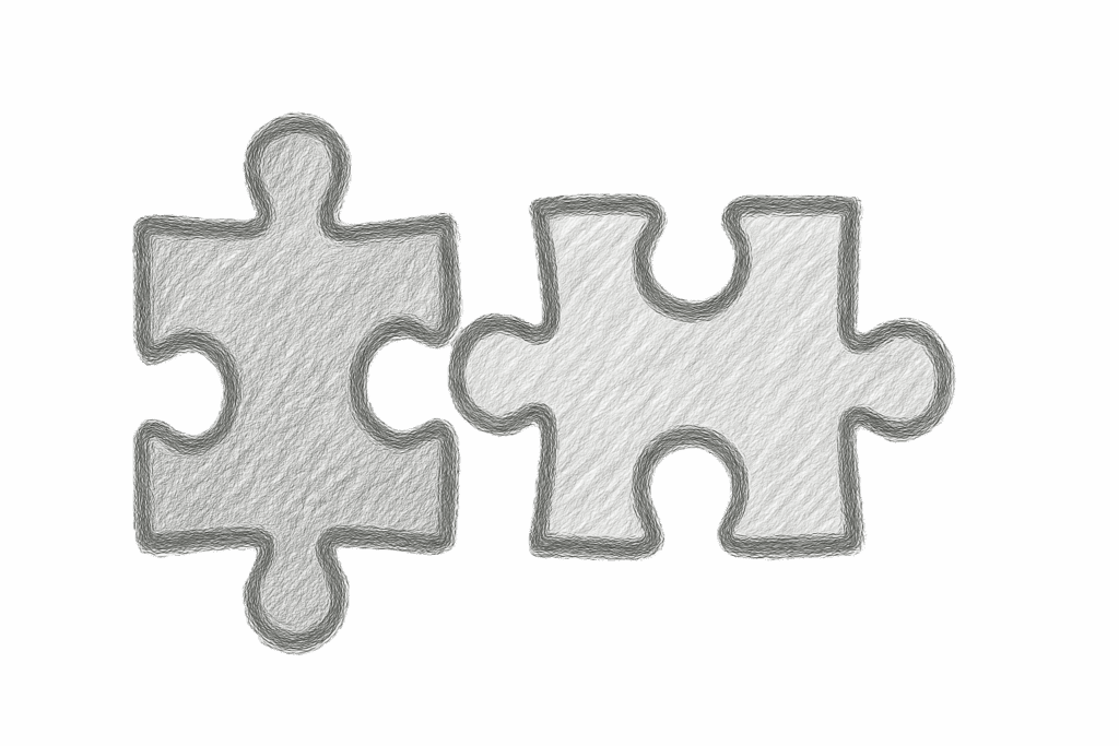 Picture of puzzle pieces connecting