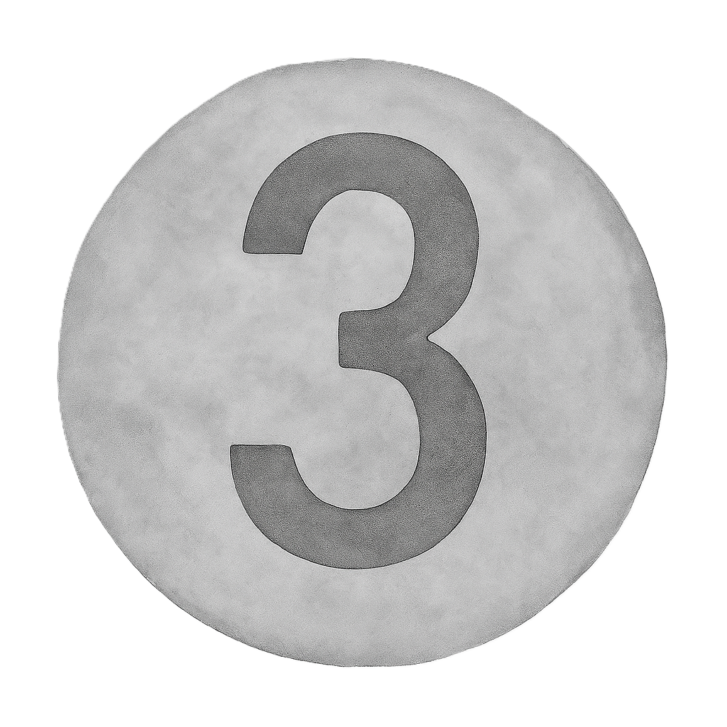 Picture of number three