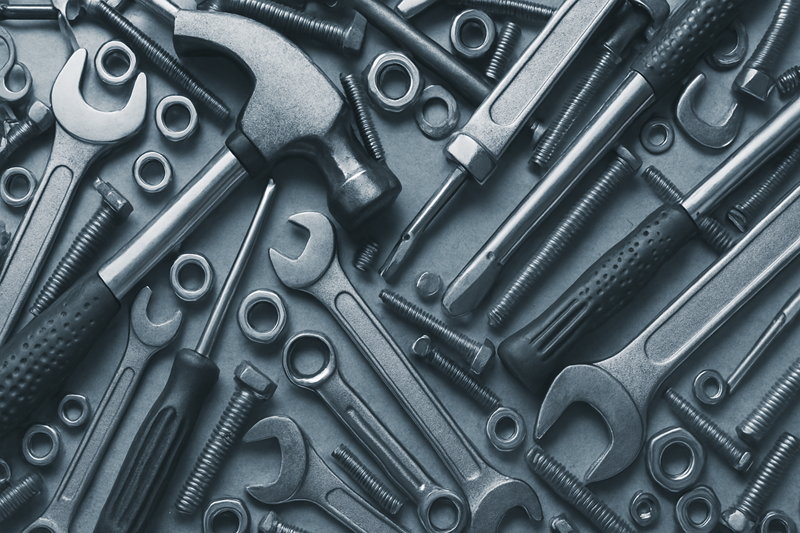 Picture of nuts, bolts, and tools